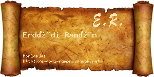 Erdődi Ramón névjegykártya